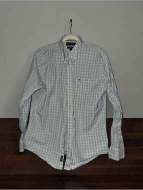 crown & ivy Blue, Green and Pink Plaid Button-Down Shirt